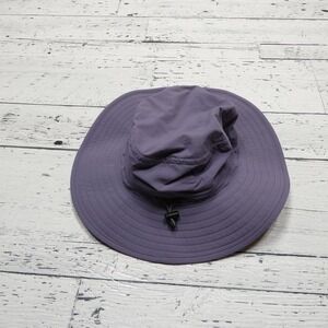 The North Face Hat Boonie L-XL Purple Sun Wide Brim‎ Chin Strap Bucket